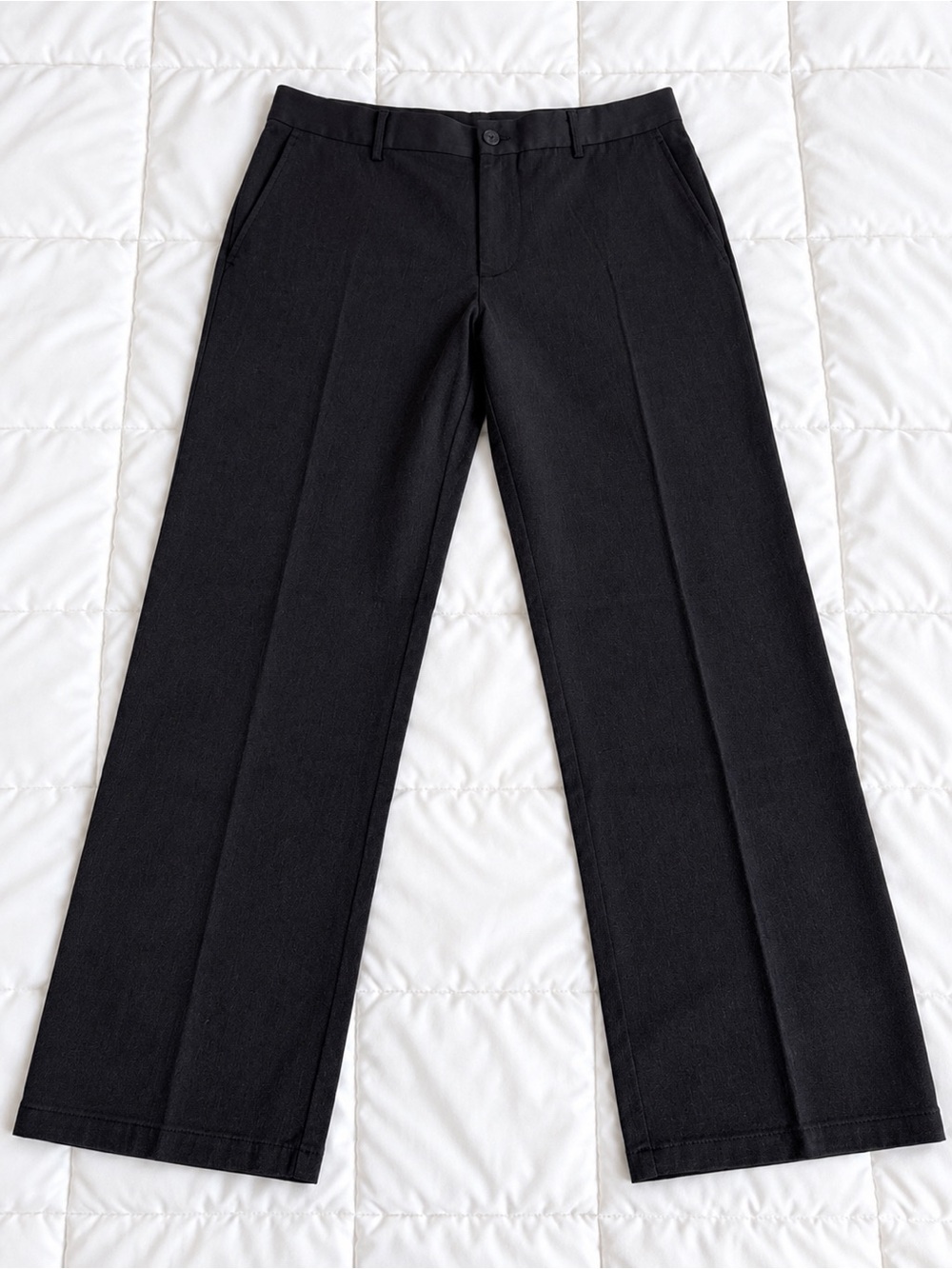 Dockers Men’s Classic Fit charcoal Dress Pants 42x32 Flat Front Straight Leg